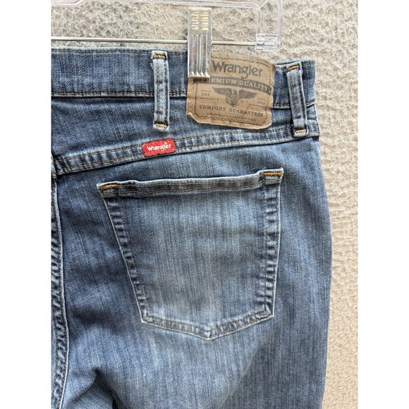 Wrangler Jeans Mens 34x30 Blue Denim Regular Fit Flex Workwear Skater Grunge * - Picture 7 of 10